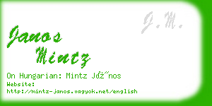 janos mintz business card